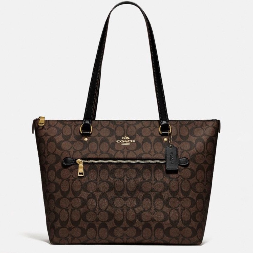NWT Coach Brown/ Black Tote